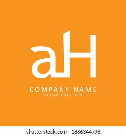 AH Initial Handwriting Logo Vector. Modern Font Logo. A Letter Logo With A Minimalist Style, Simple, Easy To Read, Eye-catching, Not Stiff, And Elegant. Suitable For Your Company Or Brand. EPS 10