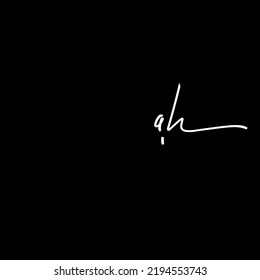 Ah Initial Handwriting Logo Vector Stock Vector (Royalty Free ...