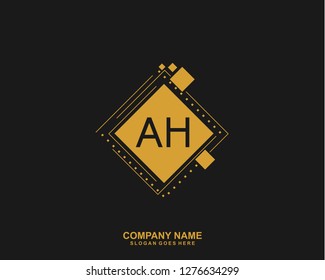  AH Initial letter geometric logo vector