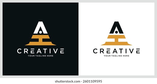 AH Initial Letter Icon Logo Design Vector Illustration
