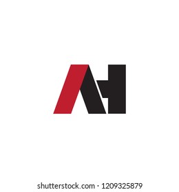 AH initial letter linked logo template design vector