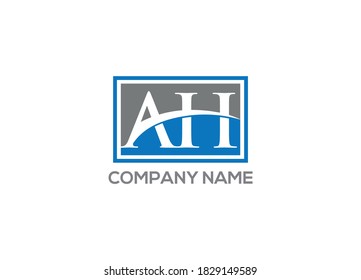 ah initial letters modern logo and icon vector design template