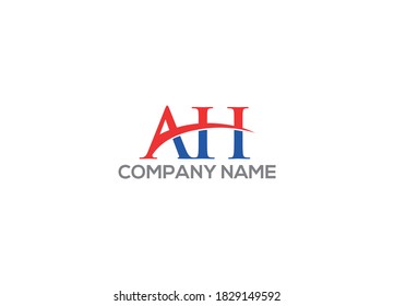 ah initial letters modern logo and icon vector design template