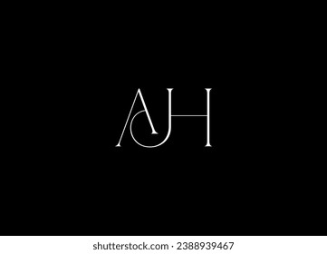 AH  initial logo design and creative logo svg