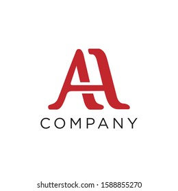 AH initial logo design luxury simple