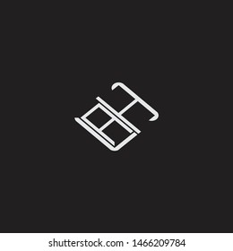 AH Initial Logo letters with rotate squere template
