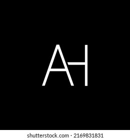 AH initial monogram logo concept design