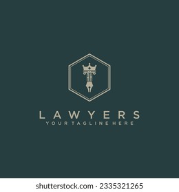 AH initials design modern legal attorney law firm lawyer advocate consultancy business logo vector