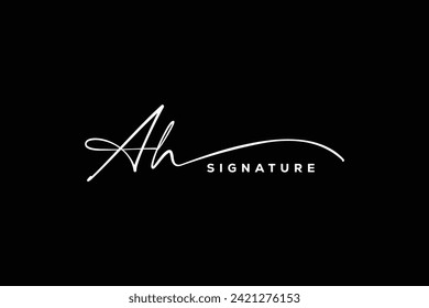 AH initials Handwriting signature logo. AH Hand drawn Calligraphy lettering Vector. AH letter real estate, beauty, photography letter logo design.