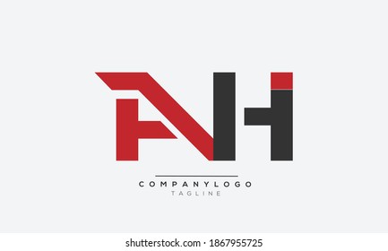 AH initials monogram letter text alphabet logo design