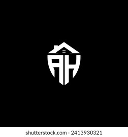 Rutas AH logotipo de escudo premium monograma con diseños para el hogar plantillas modernas