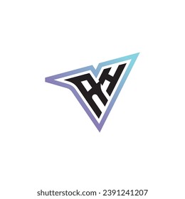 AH-Buchstaben-Kombination coole Logounterstützung oder Gaming-Logo als inspirierendes Design