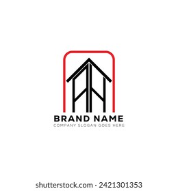 AH letter creative real estate vector logo design . AH creative initials letter logo concept.