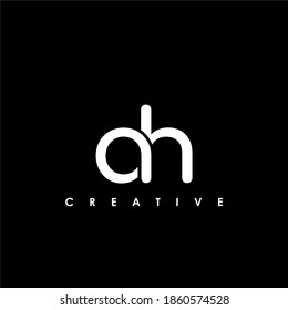 AH Letter Initial Logo Design Template Vector Illustration	
