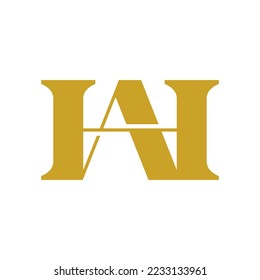 AH letter initials logo, monogram letter logo