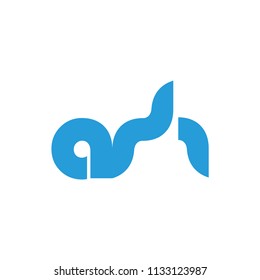 ah letter logo