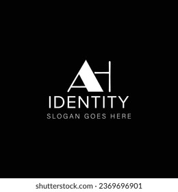 AH-Brief-Logo kreatives Design mit Vektorgrafik AH einfaches und modernes Logo