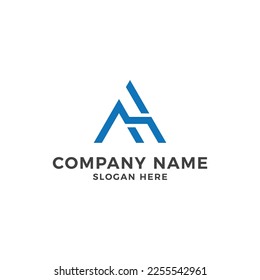  AH Letter Logo Desig. Initial letter AH logotype company logo design. A H vector logo for business and company
