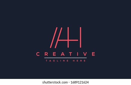 AH Letter Logo Design. Creative Modern A H Letters icon vector Illustration.