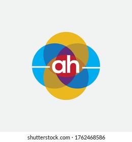 Diseño del logotipo de la carta AH. Icono Creativo Logo Vector de Letras Modernas.
