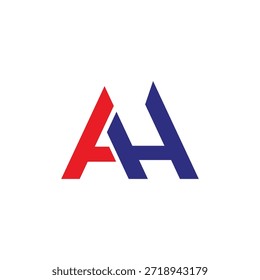 AH Carta Logo Design. AH Creative letter logo design vetor, AH Letter Initial Logo Design.