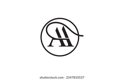 AH Letter Logo Design, Letters AH Monogram, Alphabet letter icon logo AH, Initial monogram letter AH logo Design