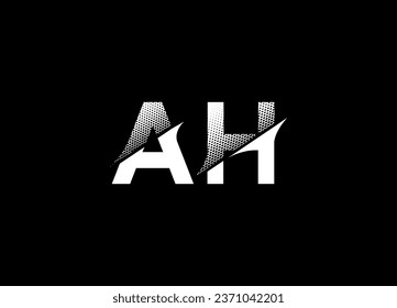 Design des AH-Buchstaben-Logos und des Monogrammlogos
