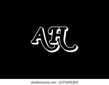 AH letter logo design and monogram logo design