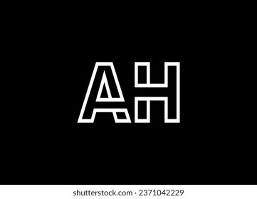 AH letter logo design and monogram logo design