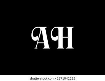 Design des AH-Buchstaben-Logos und des Monogrammlogos