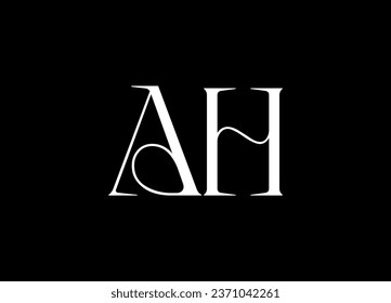AH letter logo design and monogram logo design