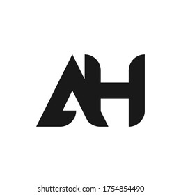 AH Letter Logo Design With Simple style