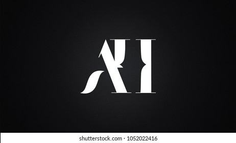AH Letter Logo Design Template Vector