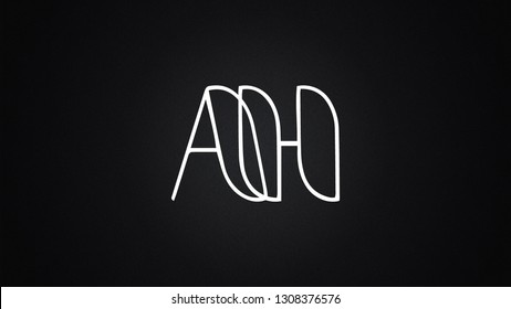 AH Letter Logo Design Template Vector