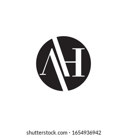 ah letter logo design vector icon