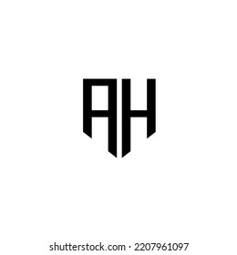 AH letter logo design with white background in illustrator. Vector logo, calligraphy designs for logo, Poster, Invitation, etc.