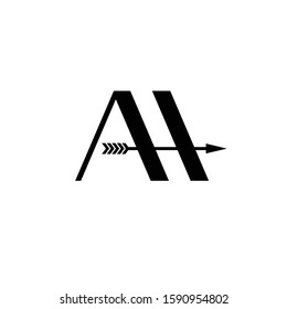 AH letter logo, HA logo vector