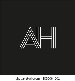 AH Letter logo icon design template elements