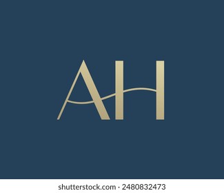 AH letter logo icon design. Classic style luxury initials monogram.