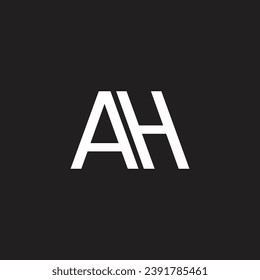 AH letter, monogram, logo vector, template, design, minimal, black white, color,