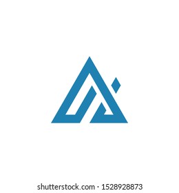 AH letter vector logo abstract