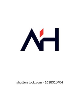 ah letter vector logo design