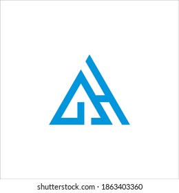 AH logo concept vector sign
