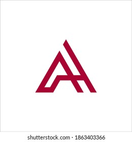 AH logo concept vector sign