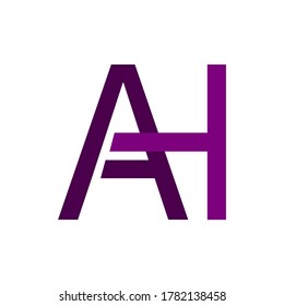 AH logo design. AH Letter Logo Design. Initial letter AH logotype company logo design. A H vector logo for business and company.