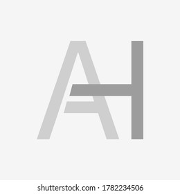 AH logo design. AH Letter Logo Design. Initial letter AH logotype company logo design. A H vector logo for business and company.