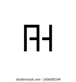 AH logo design monogram vector