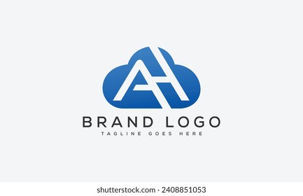 AH logo design template vector graphic branding element