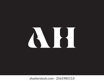 AH logo Design Template Vector Graphic Branding Element.
