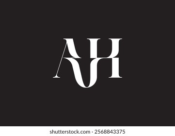 AH Logo Design Template Vector Graphic Branding Element.
